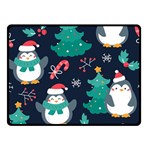 Colorful Funny Christmas Pattern Double Sided Fleece Blanket (Small) 45 x34  Blanket Front