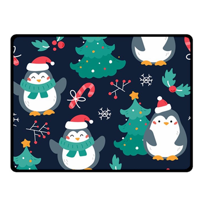 Colorful Funny Christmas Pattern Double Sided Fleece Blanket (Small)