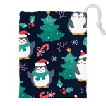 Colorful Funny Christmas Pattern Drawstring Pouch (4XL) Front