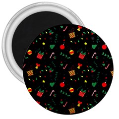 Christmas Pattern Texture Colorful Wallpaper 3  Magnets by Uceng