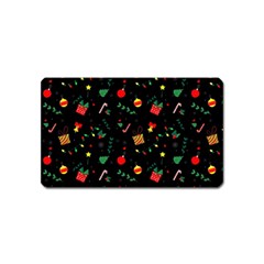 Christmas Pattern Texture Colorful Wallpaper Magnet (name Card)