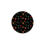 Christmas Pattern Texture Colorful Wallpaper Golf Ball Marker (10 pack) Front