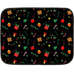 Christmas Pattern Texture Colorful Wallpaper Double Sided Fleece Blanket (mini)