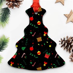 Christmas Pattern Texture Colorful Wallpaper Ornament (christmas Tree) 