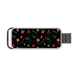 Christmas Pattern Texture Colorful Wallpaper Portable Usb Flash (one Side)