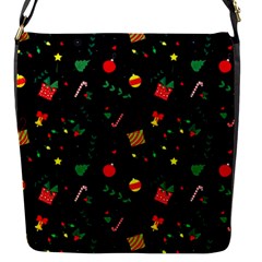 Christmas Pattern Texture Colorful Wallpaper Flap Closure Messenger Bag (s)