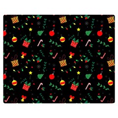 Christmas Pattern Texture Colorful Wallpaper Double Sided Flano Blanket (medium)