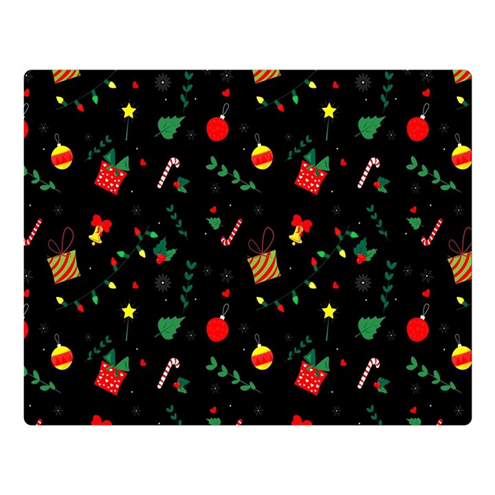 Christmas Pattern Texture Colorful Wallpaper Double Sided Flano Blanket (Large)