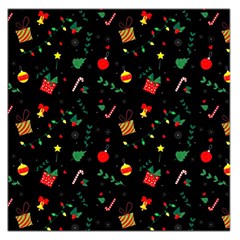 Christmas Pattern Texture Colorful Wallpaper Square Satin Scarf (36  X 36 ) by Uceng