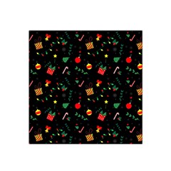 Christmas Pattern Texture Colorful Wallpaper Satin Bandana Scarf 22  X 22  by Uceng