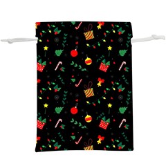 Christmas Pattern Texture Colorful Wallpaper Lightweight Drawstring Pouch (xl)