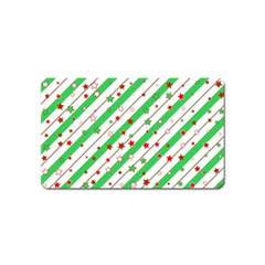 Christmas Paper Stars Pattern Texture Background Colorful Colors Seamless Magnet (name Card)