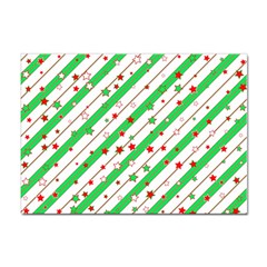 Christmas Paper Stars Pattern Texture Background Colorful Colors Seamless Sticker A4 (10 Pack) by Uceng