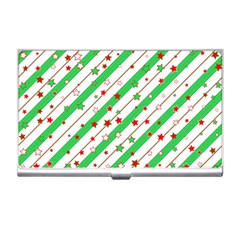 Christmas Paper Stars Pattern Texture Background Colorful Colors Seamless Business Card Holder by Uceng