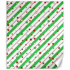 Christmas Paper Stars Pattern Texture Background Colorful Colors Seamless Canvas 8  X 10  by Uceng