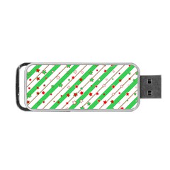 Christmas Paper Stars Pattern Texture Background Colorful Colors Seamless Portable Usb Flash (one Side) by Uceng