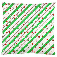 Christmas Paper Stars Pattern Texture Background Colorful Colors Seamless Standard Flano Cushion Case (one Side) by Uceng