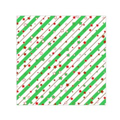 Christmas Paper Stars Pattern Texture Background Colorful Colors Seamless Square Satin Scarf (30  X 30 ) by Uceng