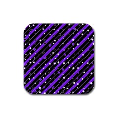 Christmas Paper Star Texture Rubber Square Coaster (4 Pack) by Uceng