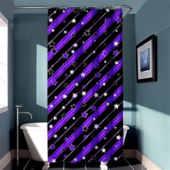 Christmas Paper Star Texture Shower Curtain 36  X 72  (stall)  by Uceng