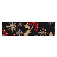 Christmas Pattern With Snowflakes Berries Oblong Satin Scarf (16  X 60 ) by Uceng