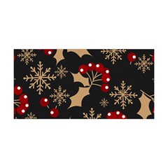 Christmas Pattern With Snowflakes Berries Yoga Headband by Uceng