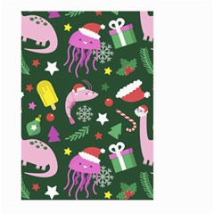 Dinosaur Colorful Funny Christmas Pattern Large Garden Flag (two Sides) by Uceng