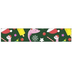 Dinosaur Colorful Funny Christmas Pattern Large Flano Scarf  by Uceng