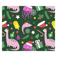 Dinosaur Colorful Funny Christmas Pattern Flano Blanket (small) by Uceng