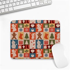 Cute Christmas Seamless Pattern Vector  - Small Mousepad by Uceng