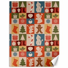 Cute Christmas Seamless Pattern Vector  - Canvas 36  X 48  by Uceng