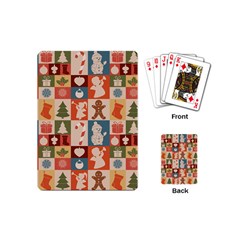 Cute Christmas Seamless Pattern Vector  - Playing Cards Single Design (mini) by Uceng