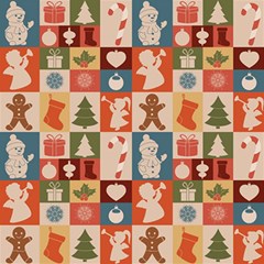 Cute Christmas Seamless Pattern Vector  - Play Mat (square) by Uceng