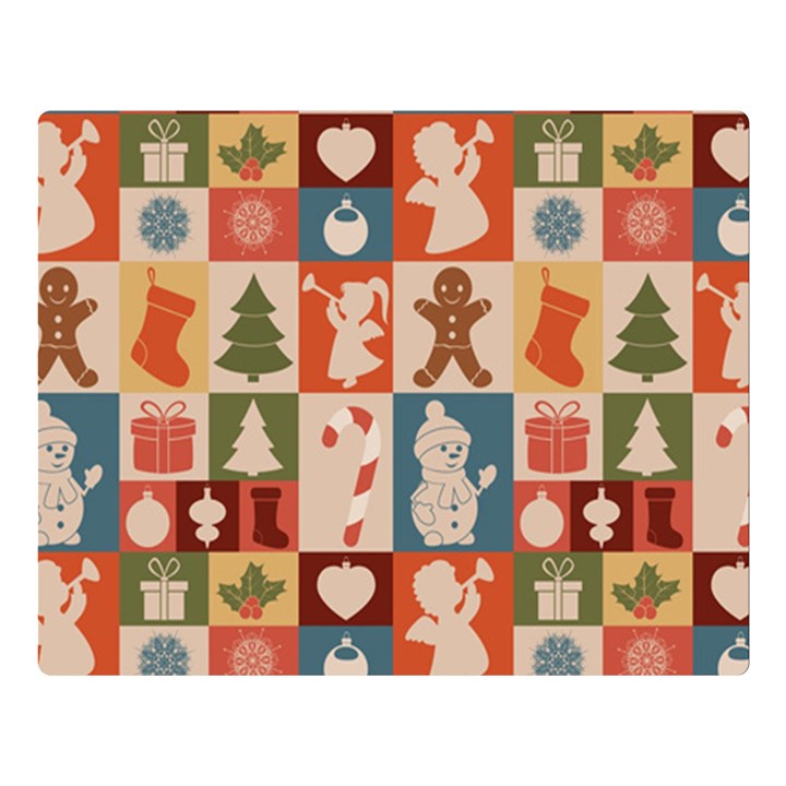 Cute Christmas Seamless Pattern Vector  - Flano Blanket (Large)