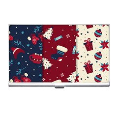 Flat Design Christmas Pattern Collection Art Business Card Holder by Uceng