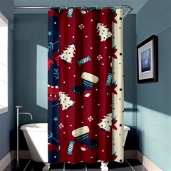 Flat Design Christmas Pattern Collection Art Shower Curtain 36  X 72  (stall)  by Uceng