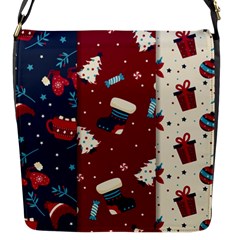 Flat Design Christmas Pattern Collection Art Flap Closure Messenger Bag (s) by Uceng