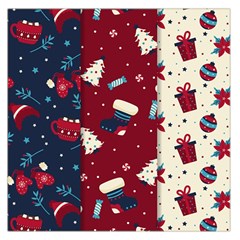 Flat Design Christmas Pattern Collection Art Square Satin Scarf (36  X 36 ) by Uceng