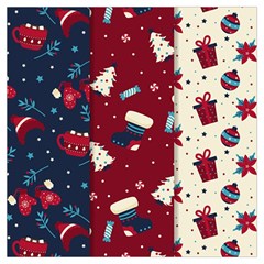 Flat Design Christmas Pattern Collection Art Lightweight Scarf  by Uceng