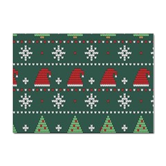 Beautiful Knitted Christmas Pattern Sticker A4 (100 Pack) by Uceng