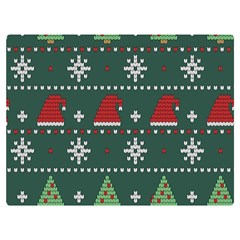 Beautiful Knitted Christmas Pattern Double Sided Flano Blanket (extra Small) by Uceng