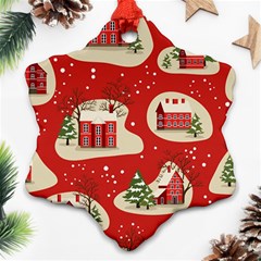 Christmas New Year Seamless Pattern Ornament (snowflake) by Uceng