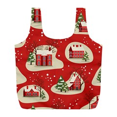 Christmas New Year Seamless Pattern Full Print Recycle Bag (l) by Uceng