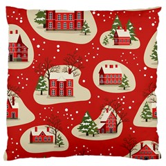 Christmas New Year Seamless Pattern Standard Flano Cushion Case (two Sides) by Uceng