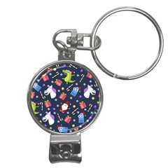 Colorful Funny Christmas Pattern Nail Clippers Key Chain by Uceng