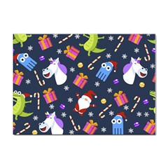 Colorful Funny Christmas Pattern Sticker A4 (100 Pack) by Uceng