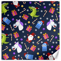 Colorful Funny Christmas Pattern Canvas 20  X 20  by Uceng