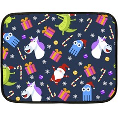 Colorful Funny Christmas Pattern Double Sided Fleece Blanket (mini) by Uceng