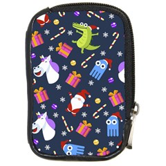 Colorful Funny Christmas Pattern Compact Camera Leather Case by Uceng