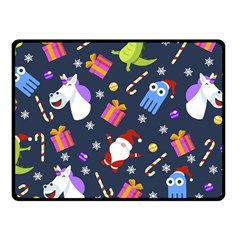 Colorful Funny Christmas Pattern Fleece Blanket (small) by Uceng